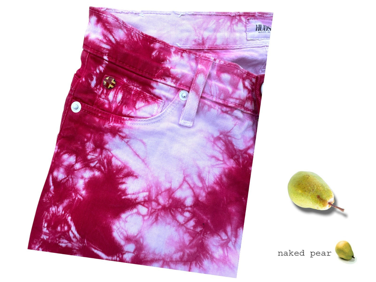 Hudson Tilda Jeans | Pink/White Tie Dye, Sz 24, Mid Rise, Skinny Jeans, Stretch