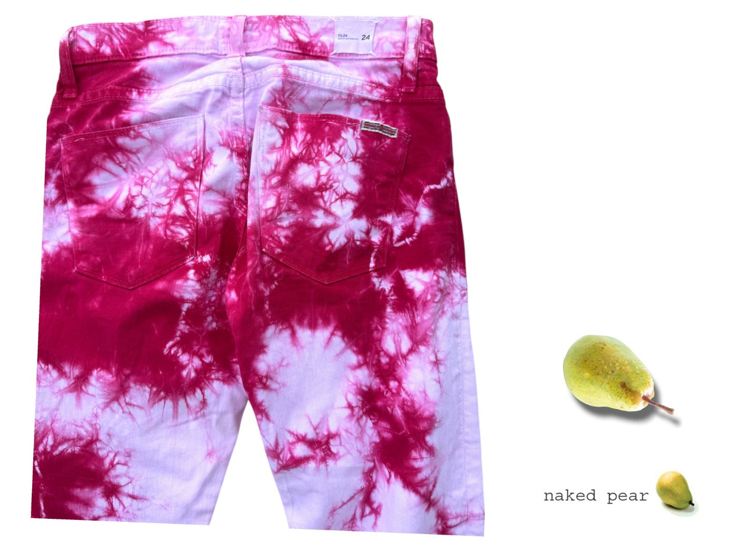 Hudson Tilda Jeans | Pink/White Tie Dye, Sz 24, Mid Rise, Skinny Jeans, Stretch