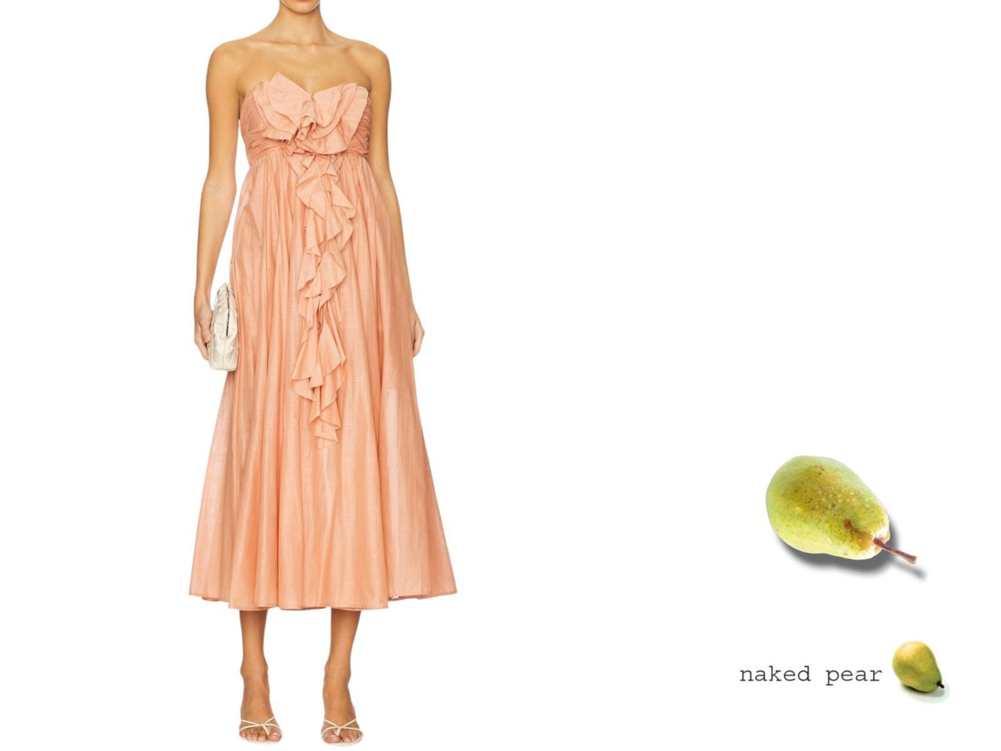 Zimmermann Acacia Ruffle Maxi Dress | Tan/Terracotta, Strapless, Evening/Formal