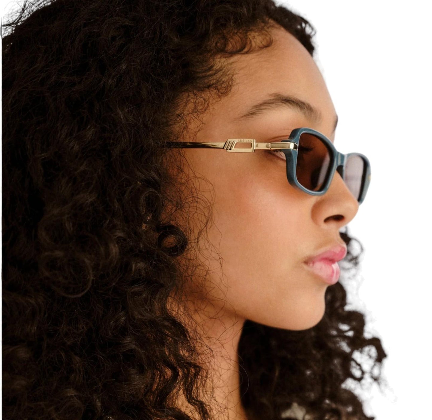 Le Specs Bamboozler Ltd Edition | Green/Gold, Brown Polarised Lenses, Rectangle