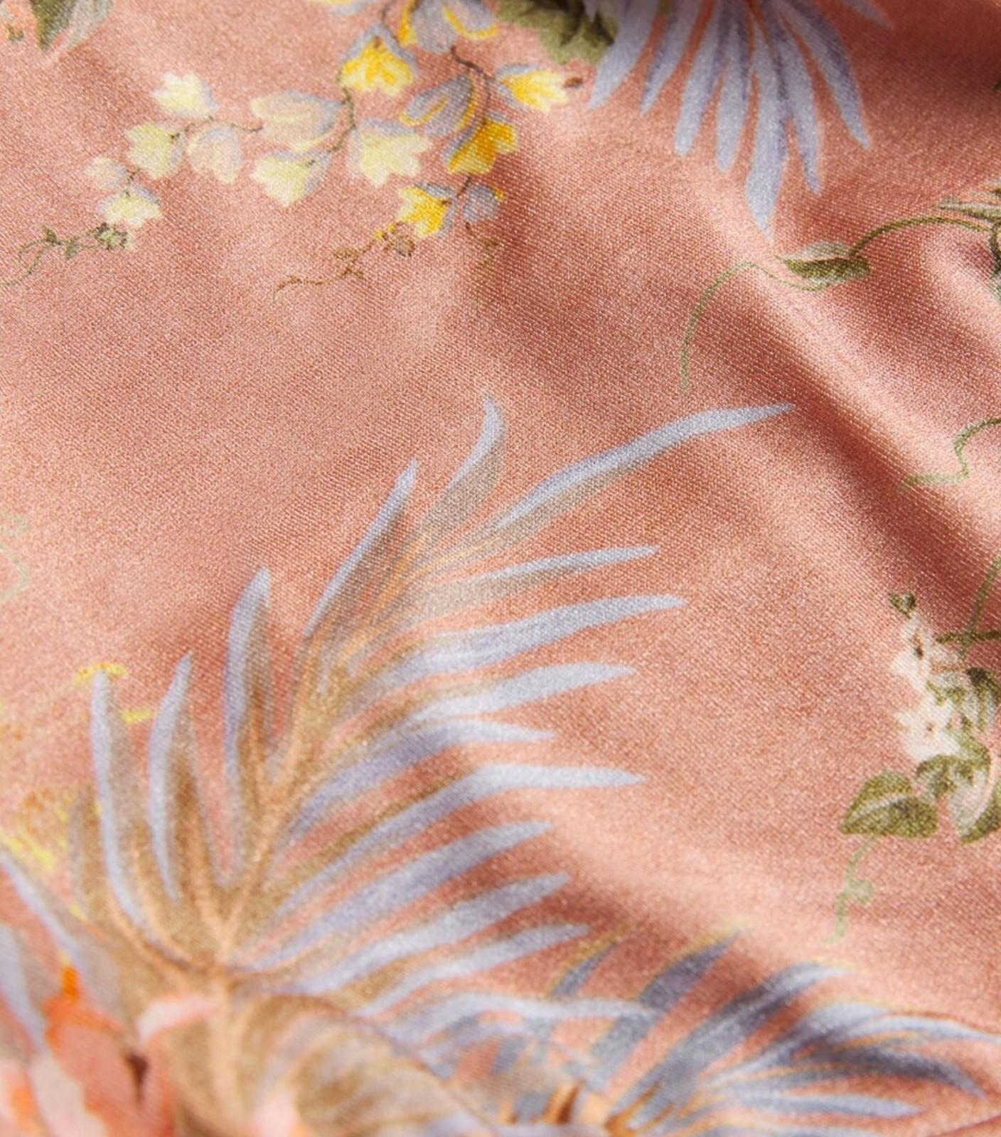 Zimmermann Tallow Wrap Ruffle Bikini | Spliced Floral, Low Rise Bottoms, Frills