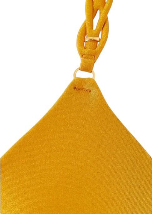 Zimmermann Pop Braided Strap Bikini | Honey/Yellow,  Triangle Top, Low Rise Pant