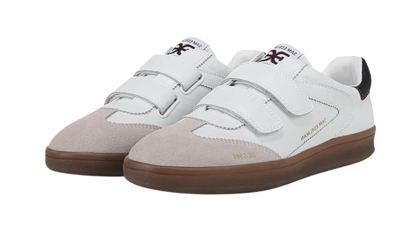 Sam Edelman Talia Trainers/Sneakers | White Leather/Suede, Sz 9 US, Stick Close