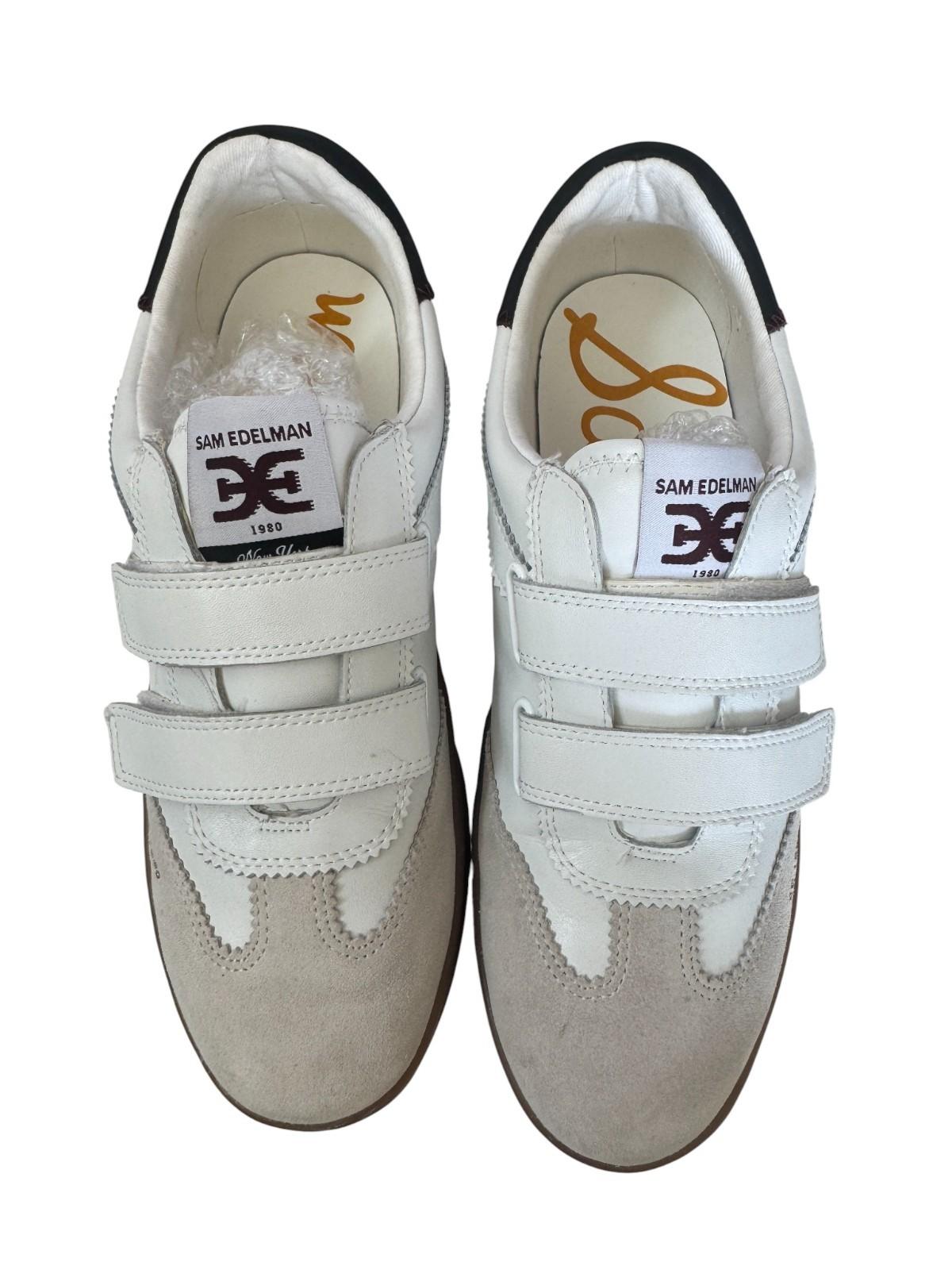 Sam Edelman Talia Trainers/Sneakers | White Leather/Suede, Sz 9 US, Stick Close