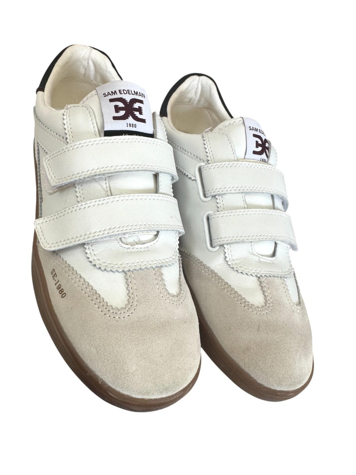 Sam Edelman Talia Trainers/Sneakers | White Leather/Suede, Sz 9 US, Stick Close