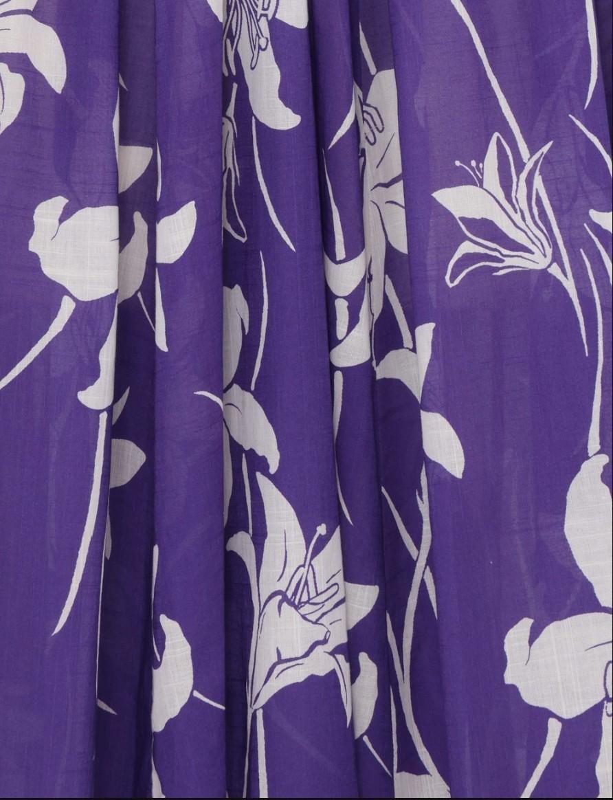 Zimmermann Acadian Ruffle Maxi Dress |Purple/Blue/White Floral, Backless, Cotton