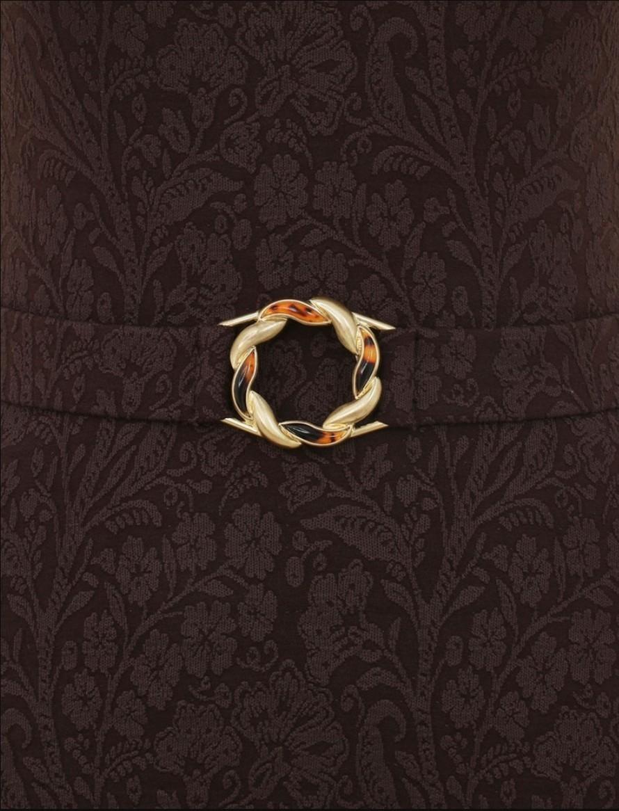 Zimmermann Acacia Textured Bandeau One Piece | Brown, Full Coverage, Belted