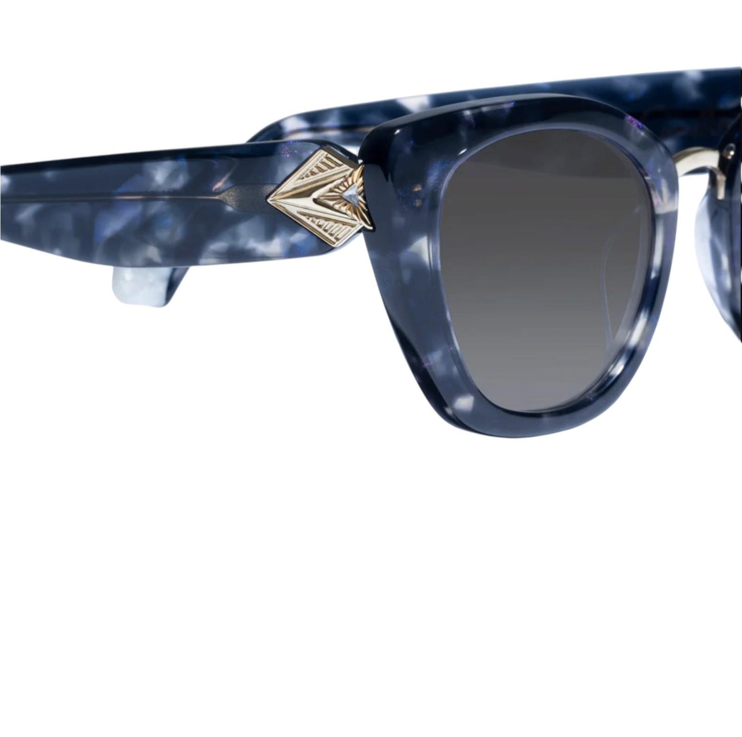 Camilla Nile Goddess Sunglasses | Cat Eye, Navy Tortoise Shell, Acetate/Metal