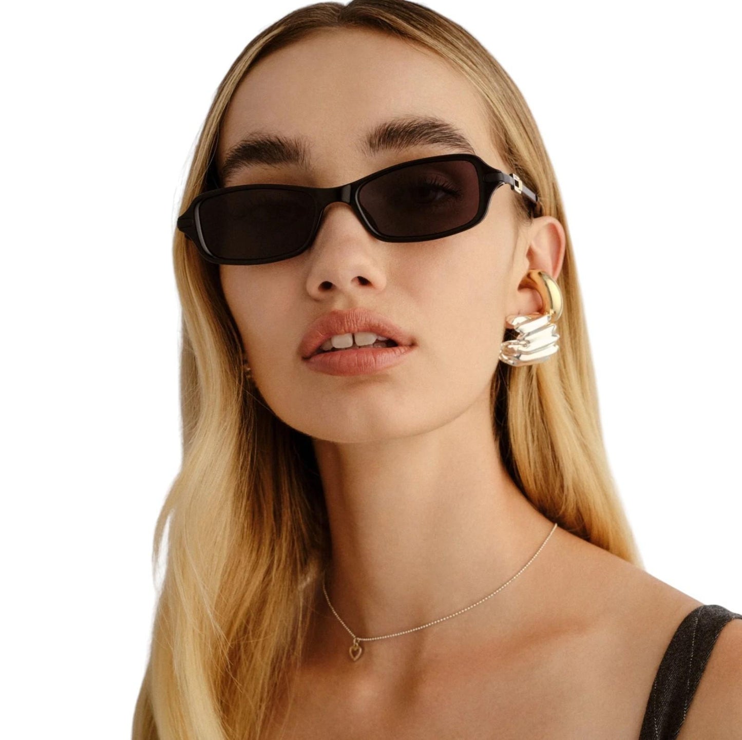 Le Specs Bamboozler Ltd Edition | Black/Gold, Grey Mono, Rectangle, Small Size
