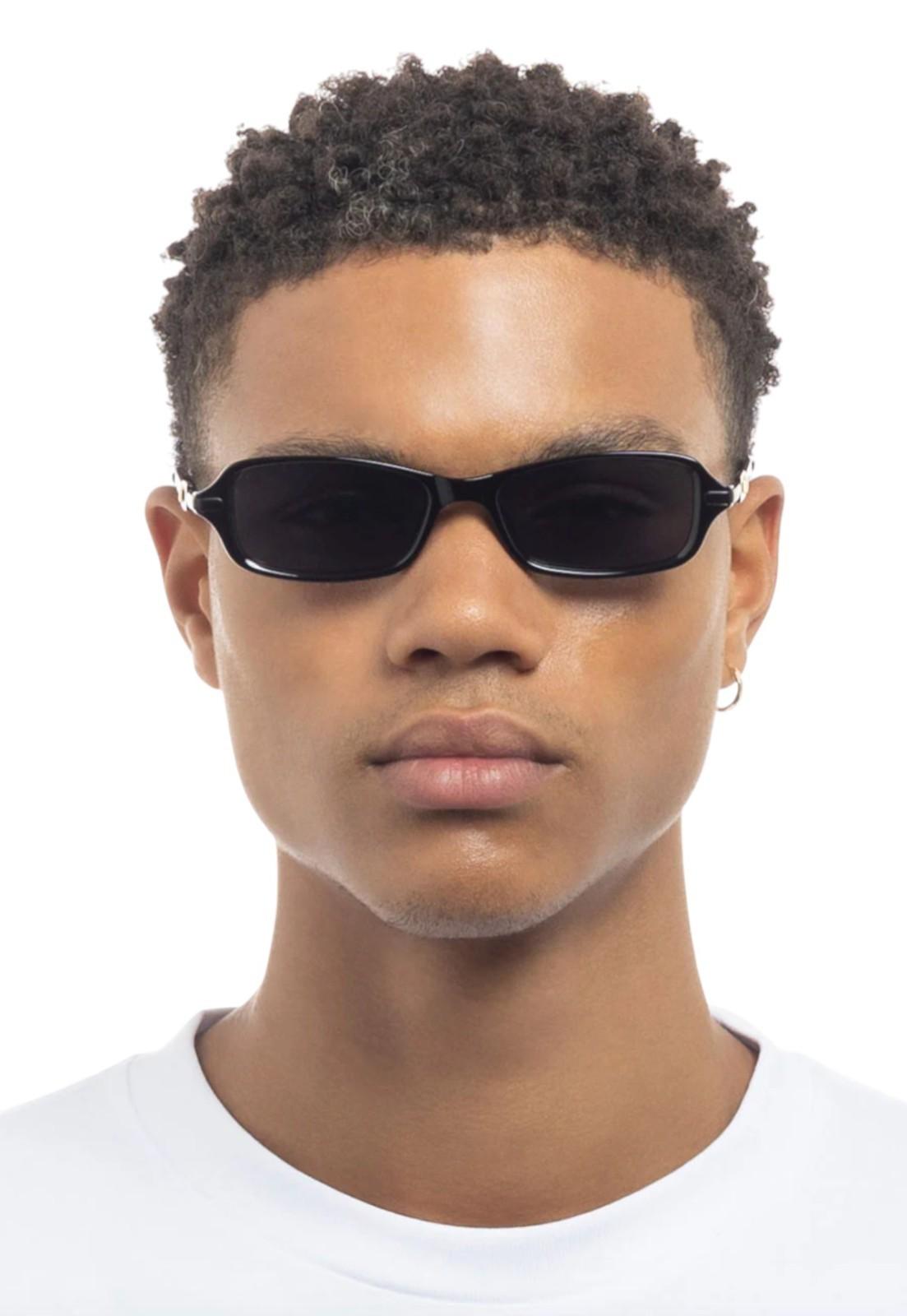 Le Specs Bamboozler Ltd Edition | Black/Gold, Grey Mono, Rectangle, Small Size