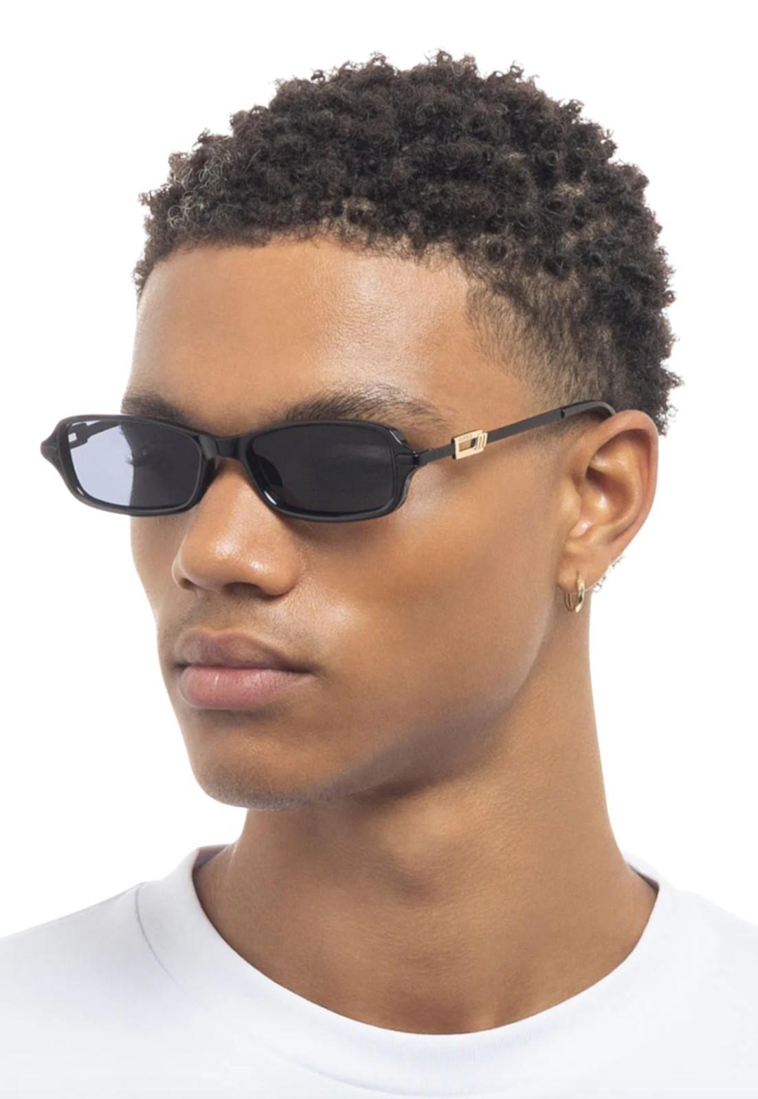 Le Specs Bamboozler Ltd Edition | Black/Gold, Grey Mono, Rectangle, Small Size