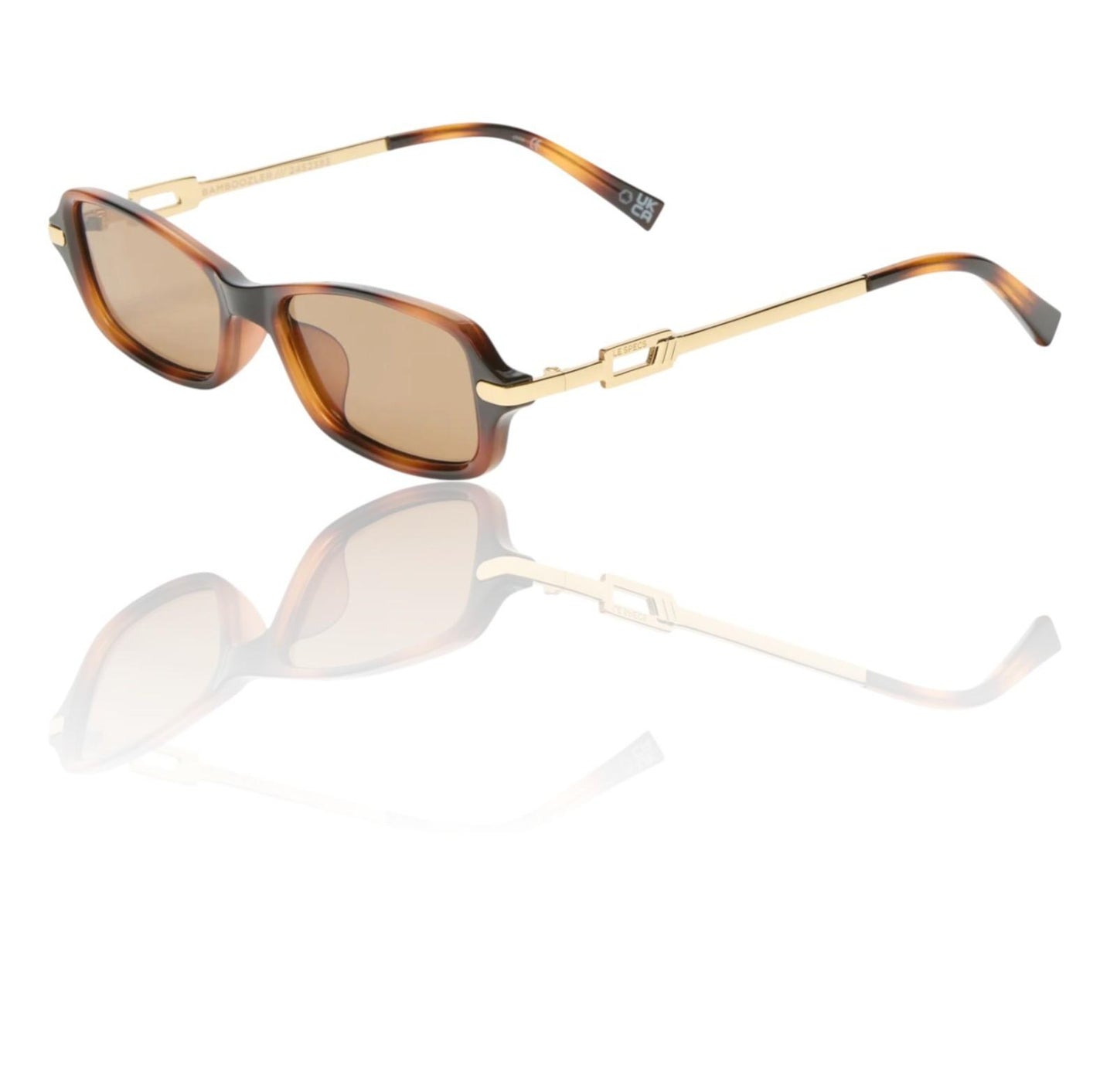 Le Specs Bamboozler Ltd Edition | Tortoise Shell, Brown Lenses, Rectangle, Small