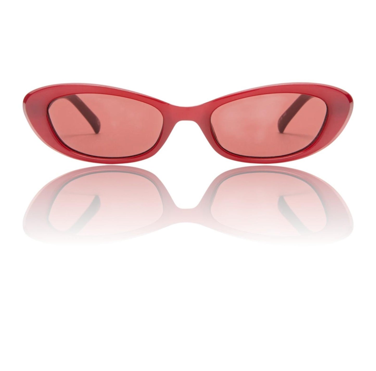 Le Specs Whisperer Sunglasses | Garnet/Red, Cats Eye/Oval, Small, Eco Friendly