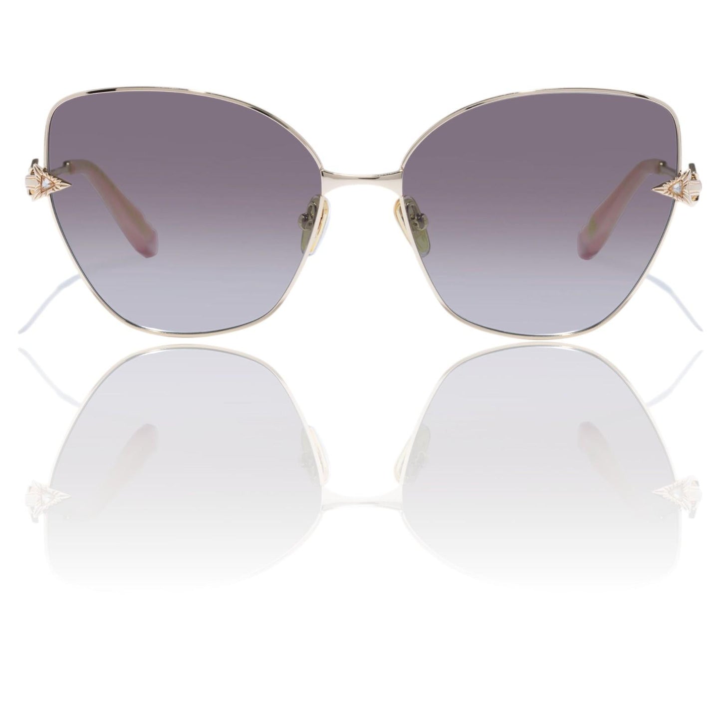 Camilla Desert Reign Sunglasses | Gold/Blush Marble, Grey Gradient Lens, Metal