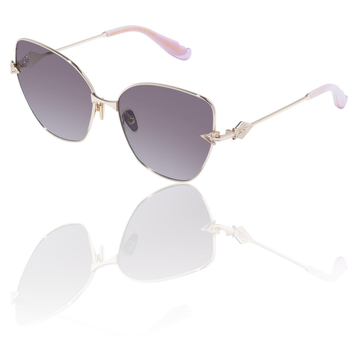 Camilla Desert Reign Sunglasses | Gold/Blush Marble, Grey Gradient Lens, Metal