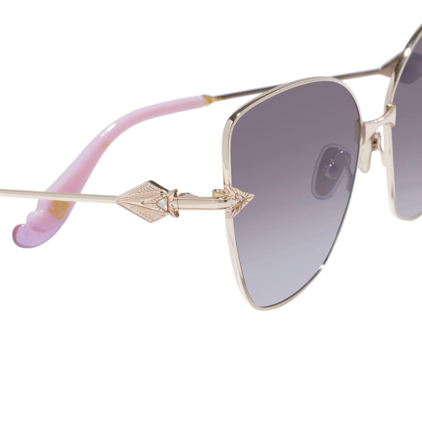 Camilla Desert Reign Sunglasses | Gold/Blush Marble, Grey Gradient Lens, Metal