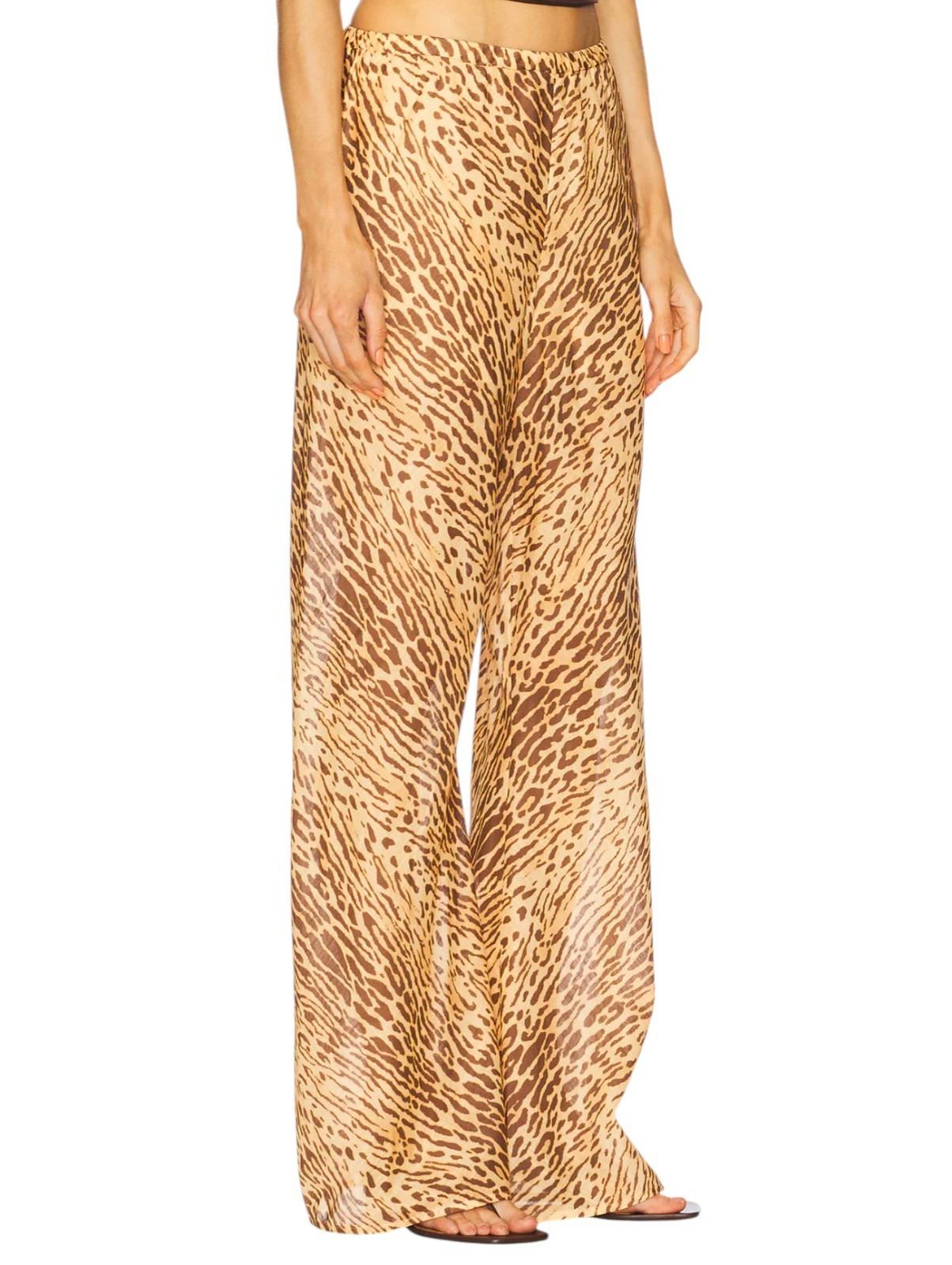 Zimmermann Cascadian Bias Pant | Leopard Print, Elastic Waist, Wide Leg, Linen