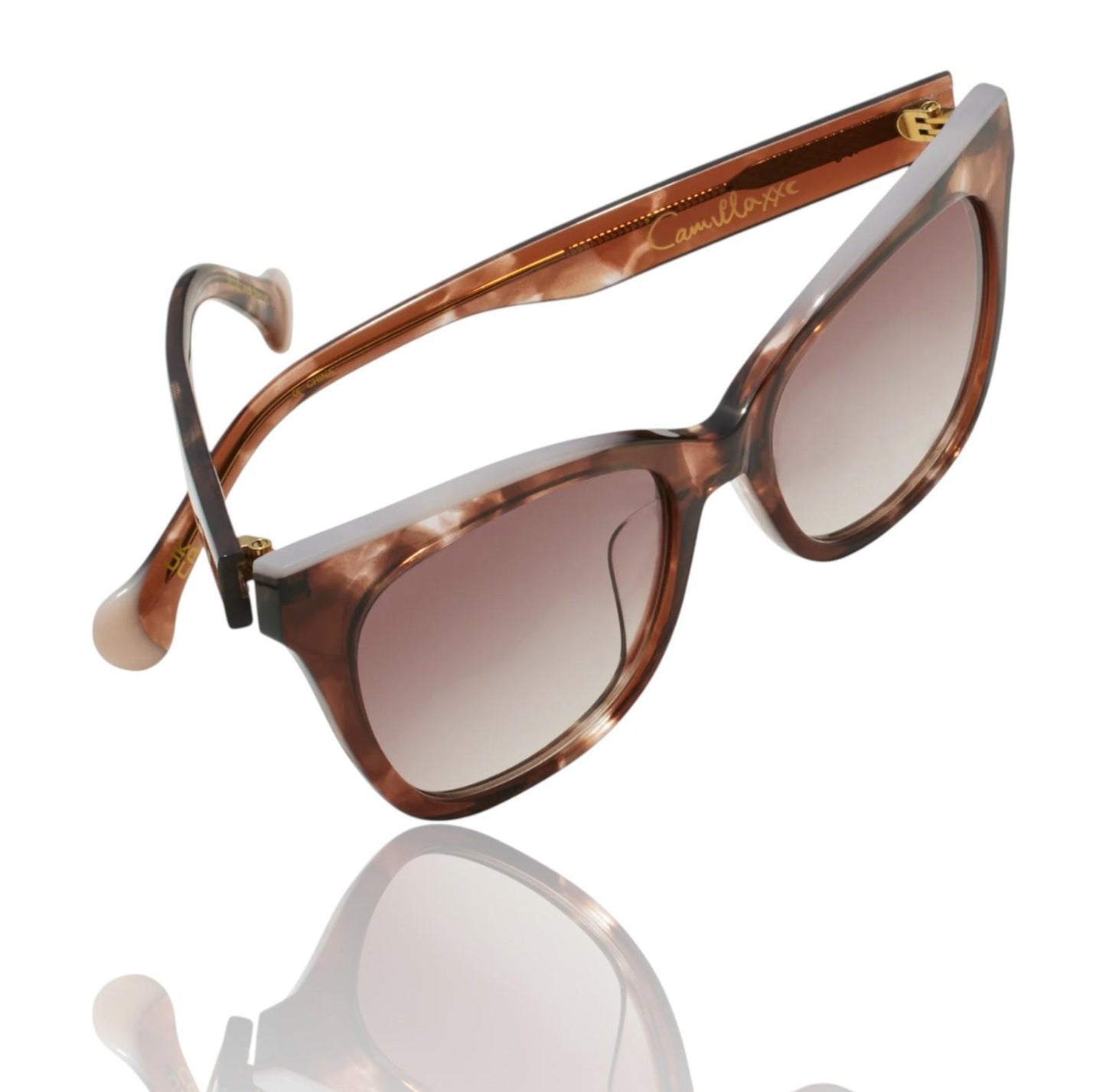 Camilla Busy Day in Soho Sunglasses | Tortoise, Acetate, Cat Eye, Brown Gradient