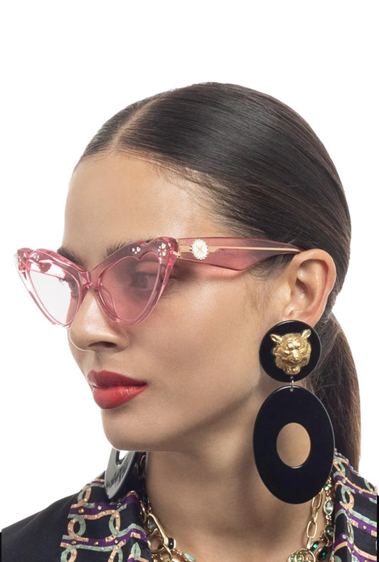 Camilla Flutterby Sunglasses | Pink Lemonade, Cat Eye/Buttefly, Acetate, Crystal