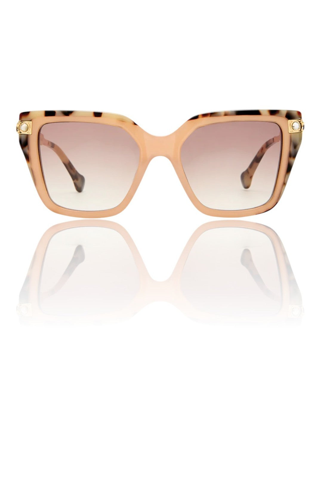 Camilla Here Comes Trouble Sunglasses | Tan/Tortoise Shell, Acetate, Cats Eye
