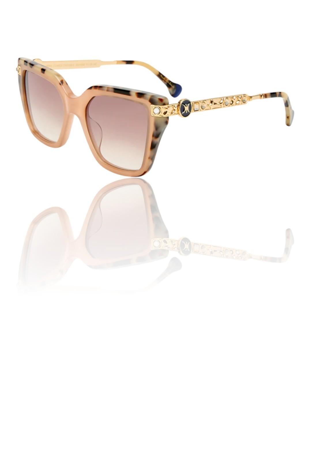 Camilla Here Comes Trouble Sunglasses | Tan/Tortoise Shell, Acetate, Cats Eye