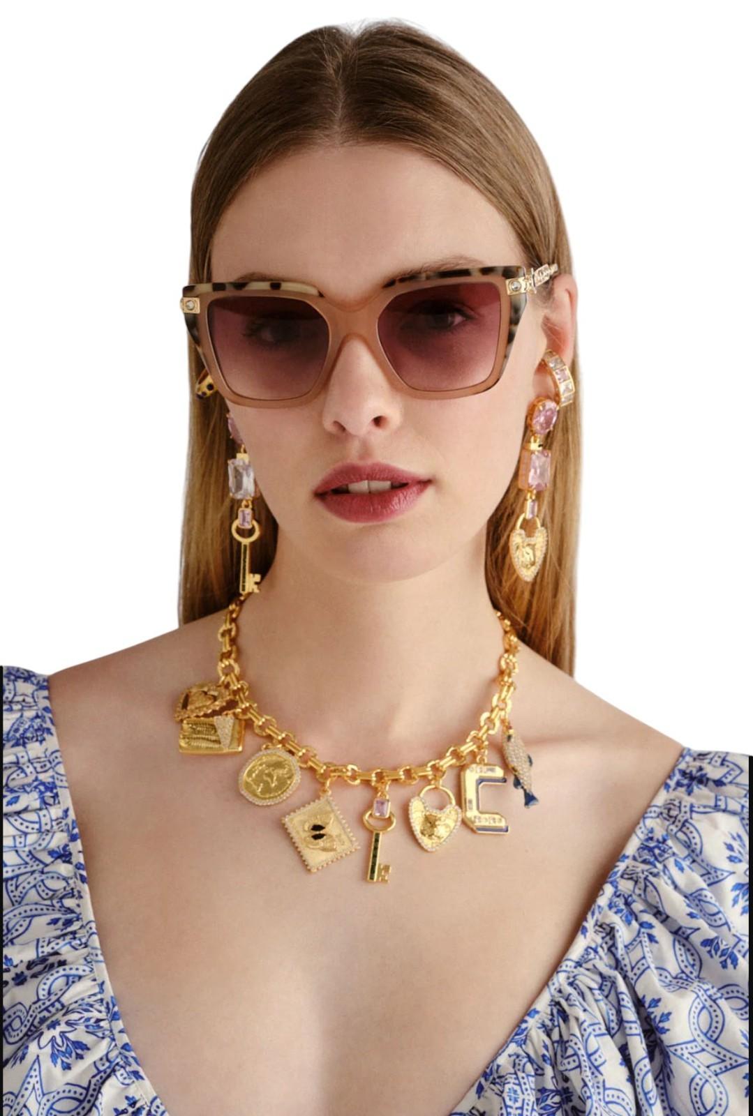 Camilla Here Comes Trouble Sunglasses | Tan/Tortoise Shell, Acetate, Cats Eye