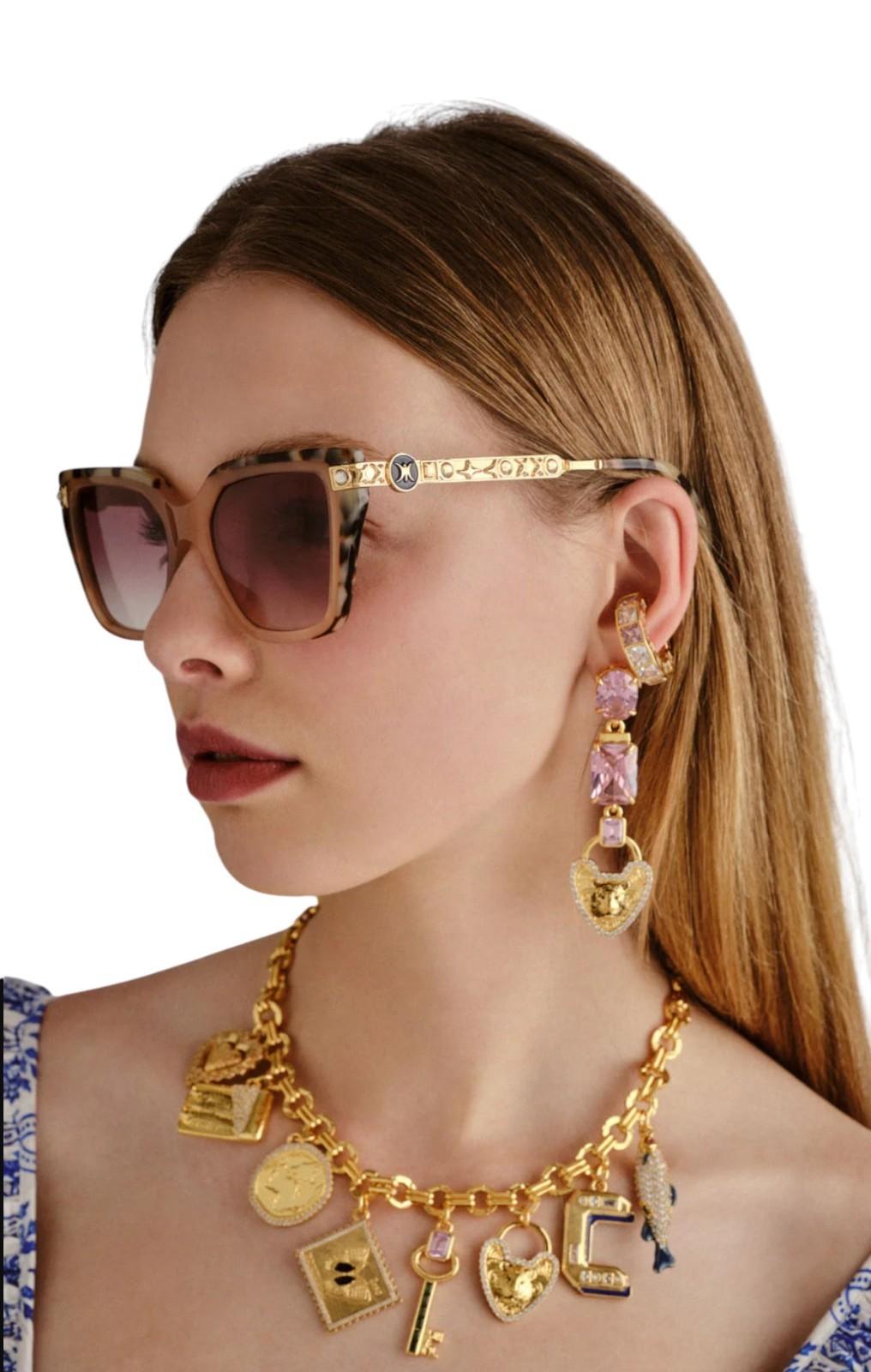 Camilla Here Comes Trouble Sunglasses | Tan/Tortoise Shell, Acetate, Cats Eye