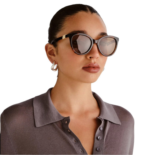 Le Specs The Muse Sunglasses | Tortoise Shell, Oversized, Round/Cat Eye