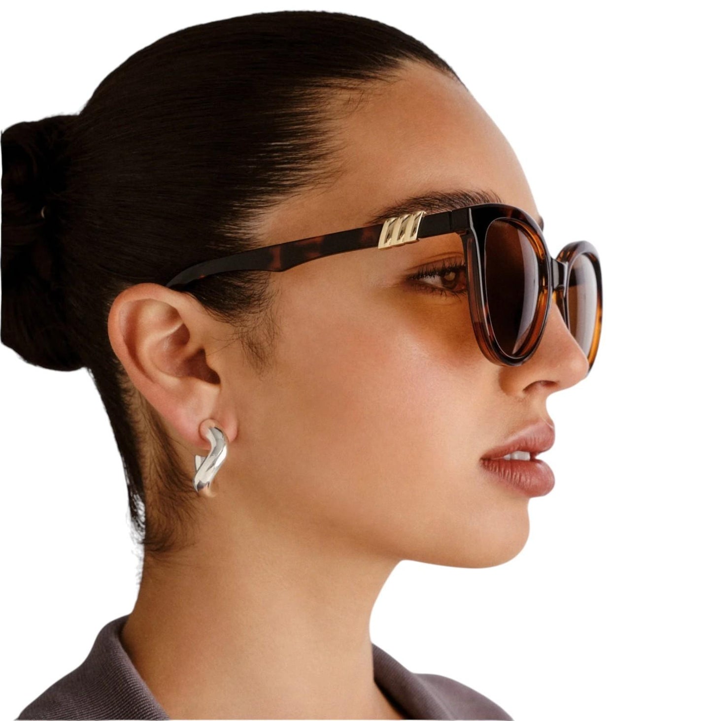 Le Specs The Muse Sunglasses | Tortoise Shell, Oversized, Round/Cat Eye