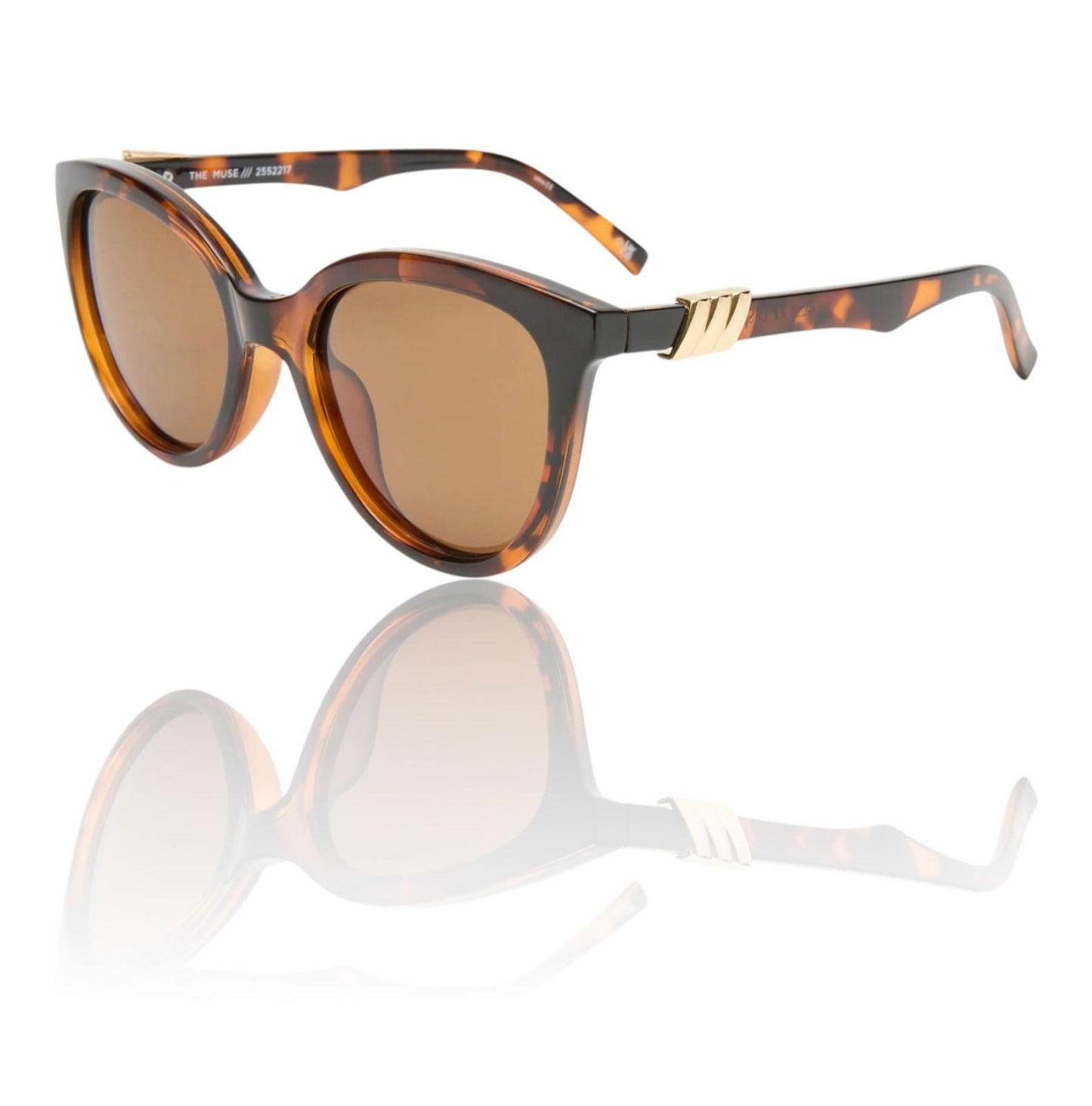 Le Specs The Muse Sunglasses | Tortoise Shell, Oversized, Round/Cat Eye
