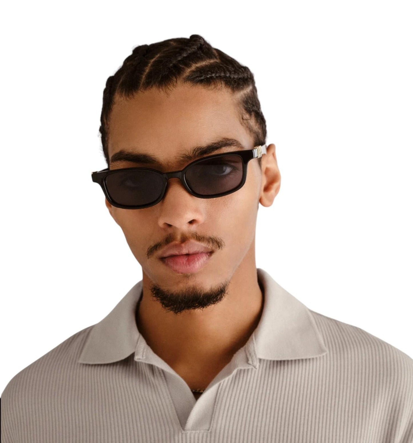 Le Specs Confidential Sunglasses | Dark Tortoise Shell, Small, D-Frame, Tan Lens