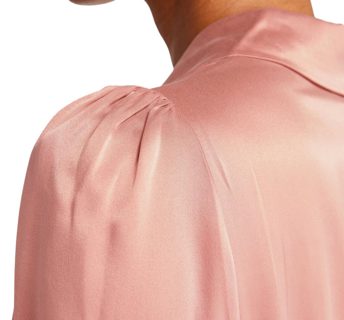 Zimmermann Silk Wrap Midi Dress | Dusty Pale Pink, Silk Cocktail, Dolman Sleeves