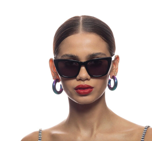 Camilla Would You Dare Sunglasses | Black, Cats Eye, Hand-Made, Premium Acetate