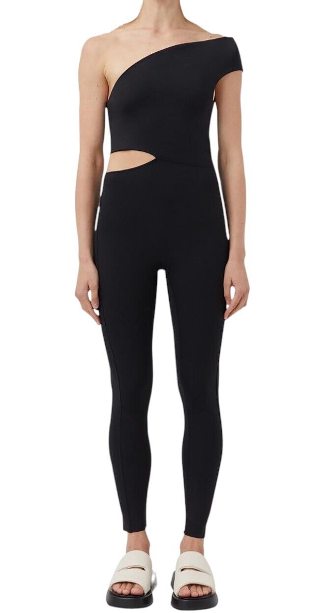 CAMILLA & MARC Marco Catsuit | Black, Cut Outs, One Off Shoulder,  Leggings