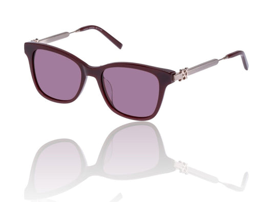 Oroton Darcy Sunglasses | Amber/Burgundy/Gold, Acetate/Metal, Cat Eye, Hand Made