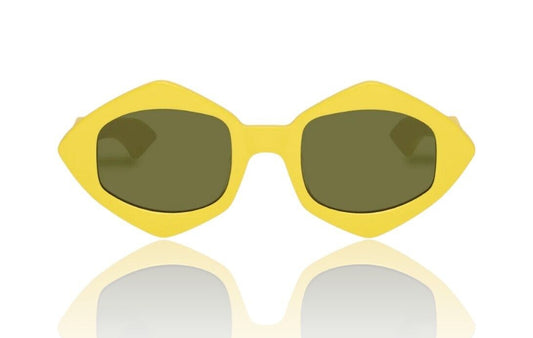 Karen Walker  Diamond Dice | High Vis, Neon Yellow, Acetate, Sunglasses, Cat 3