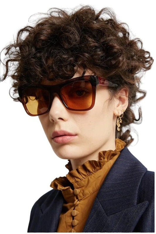 Karen Walker Hallowed Sunglasses | Sepia Acetate, Brown Lens, Oversized, Cat Eye