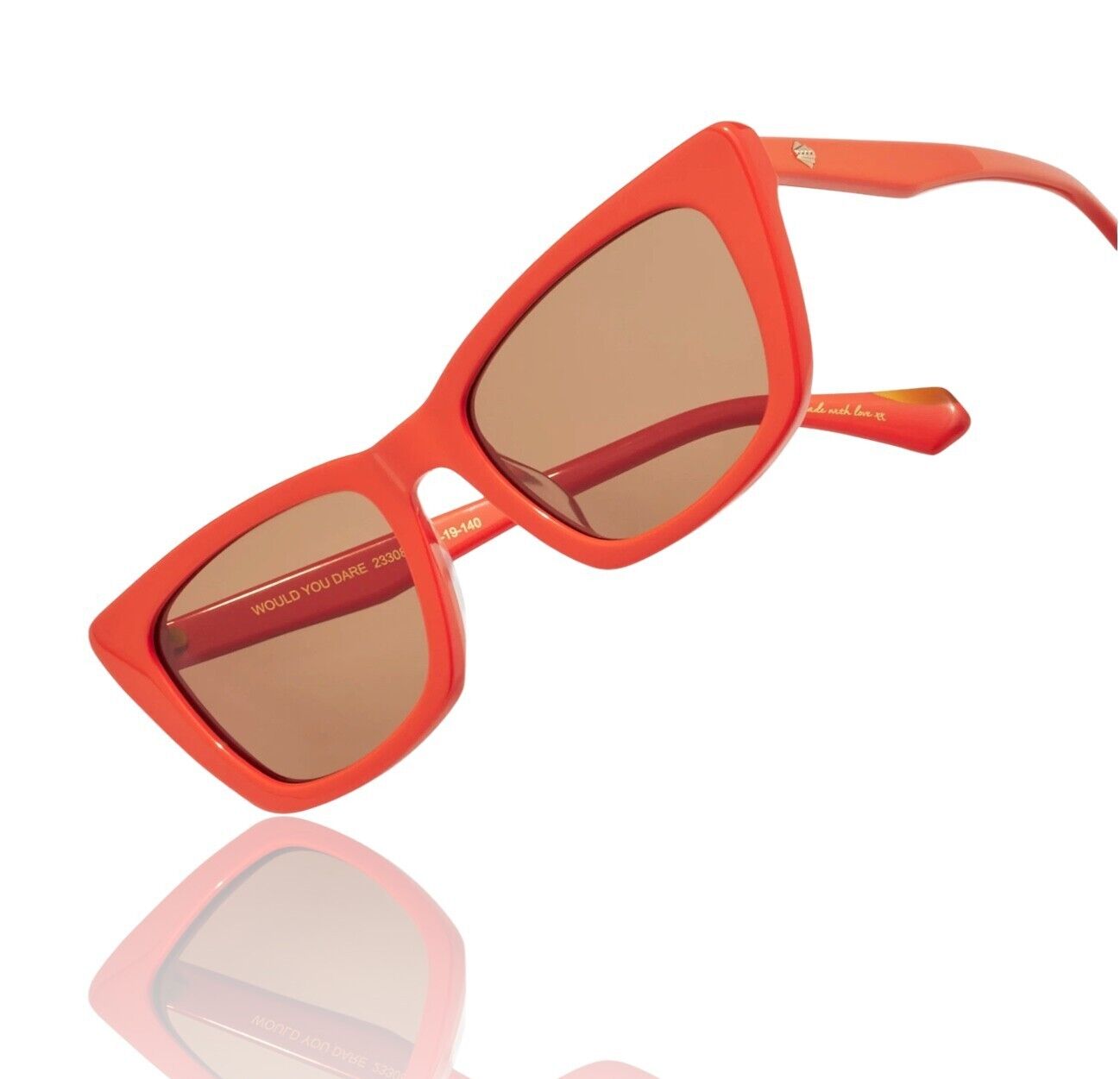 Camilla Would You Dare Sunglasses | Tangerine/Orange, Cats Eye, Premium Acetate