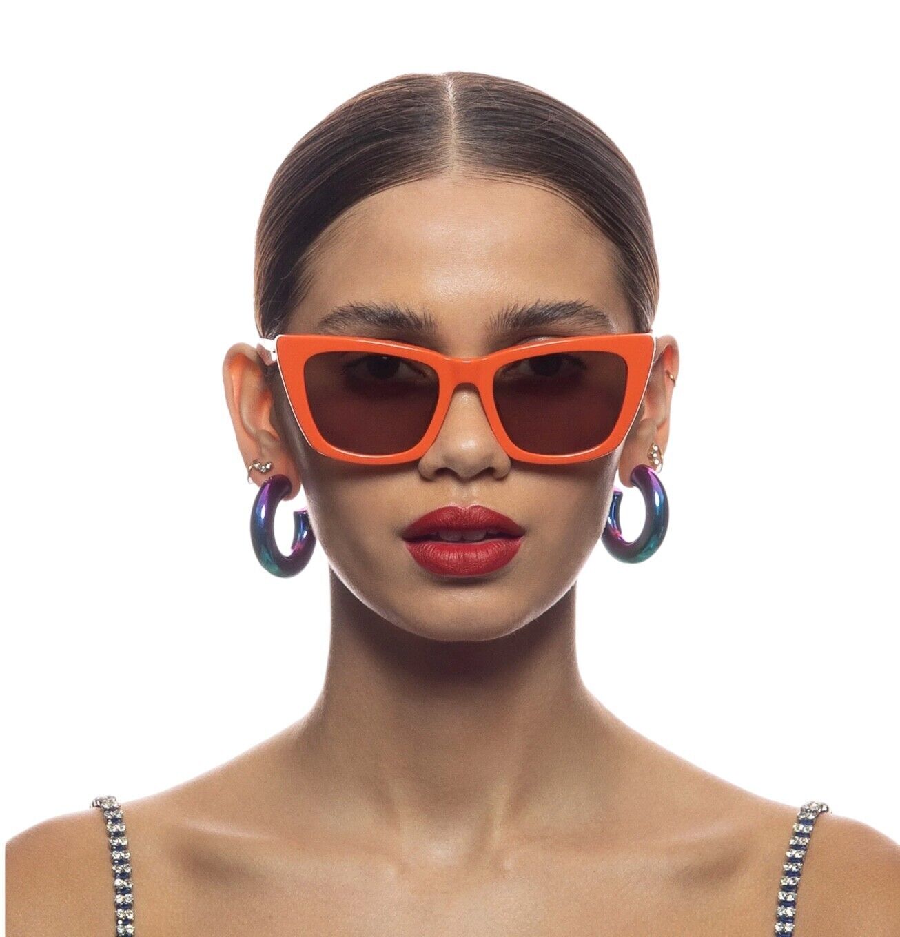 Camilla Would You Dare Sunglasses | Tangerine/Orange, Cats Eye, Premium Acetate