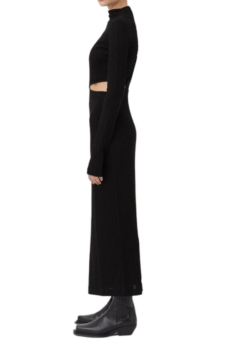 CAMILLA & MARC Nemesia Dress | Black, Side Cut Outs, Long Sleeve, Maxi/Midi, LBD