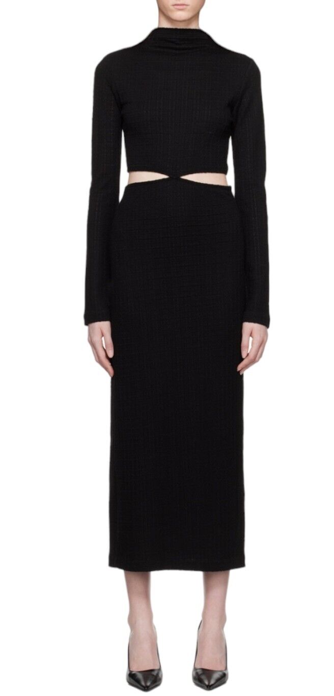 CAMILLA & MARC Nemesia Dress | Black, Side Cut Outs, Long Sleeve, Maxi/Midi, LBD