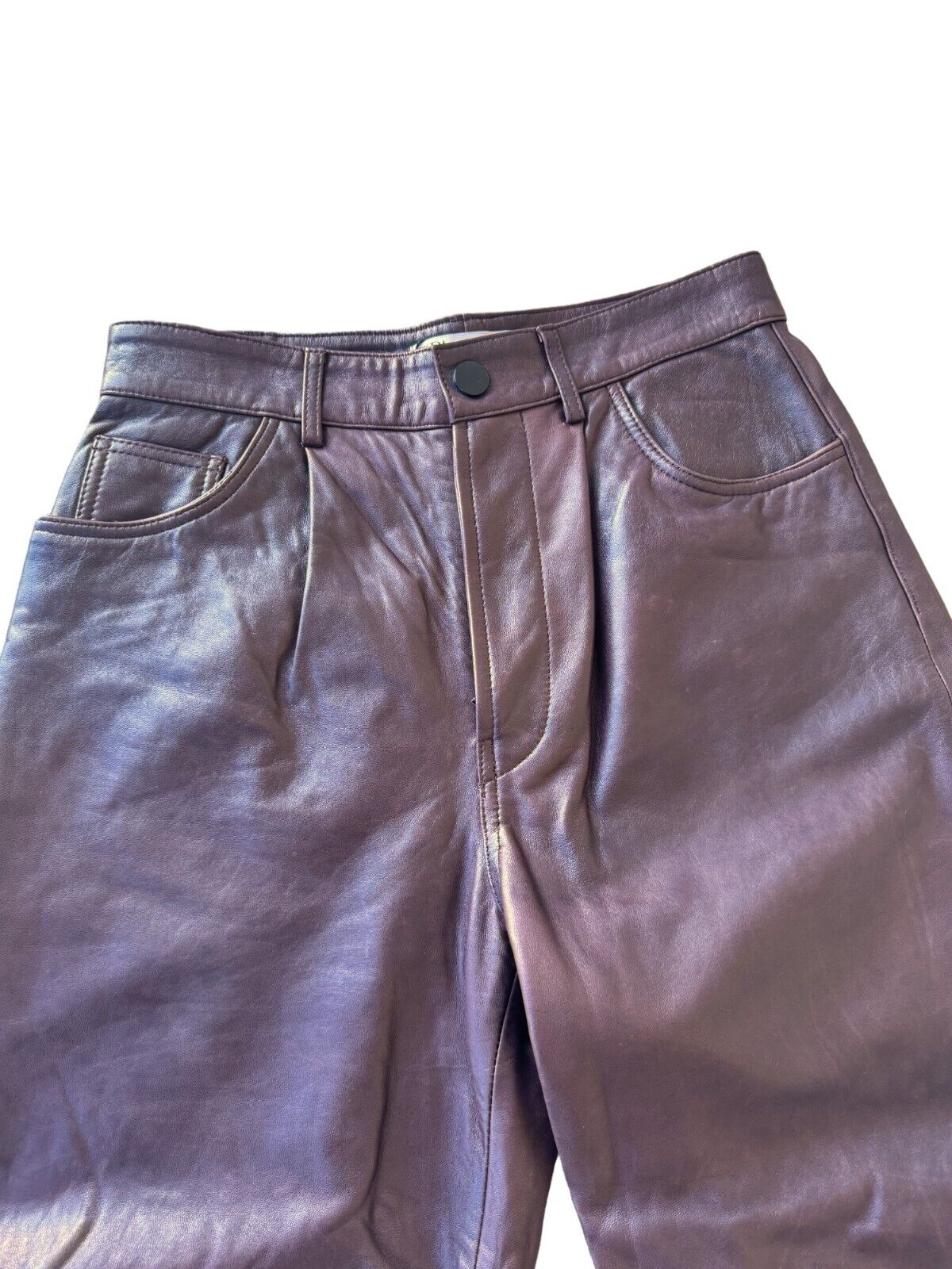 ZARA Genuine Leather Wide Leg Pants | AS NEW! Oversized Sz S (Fits 8-10AU)