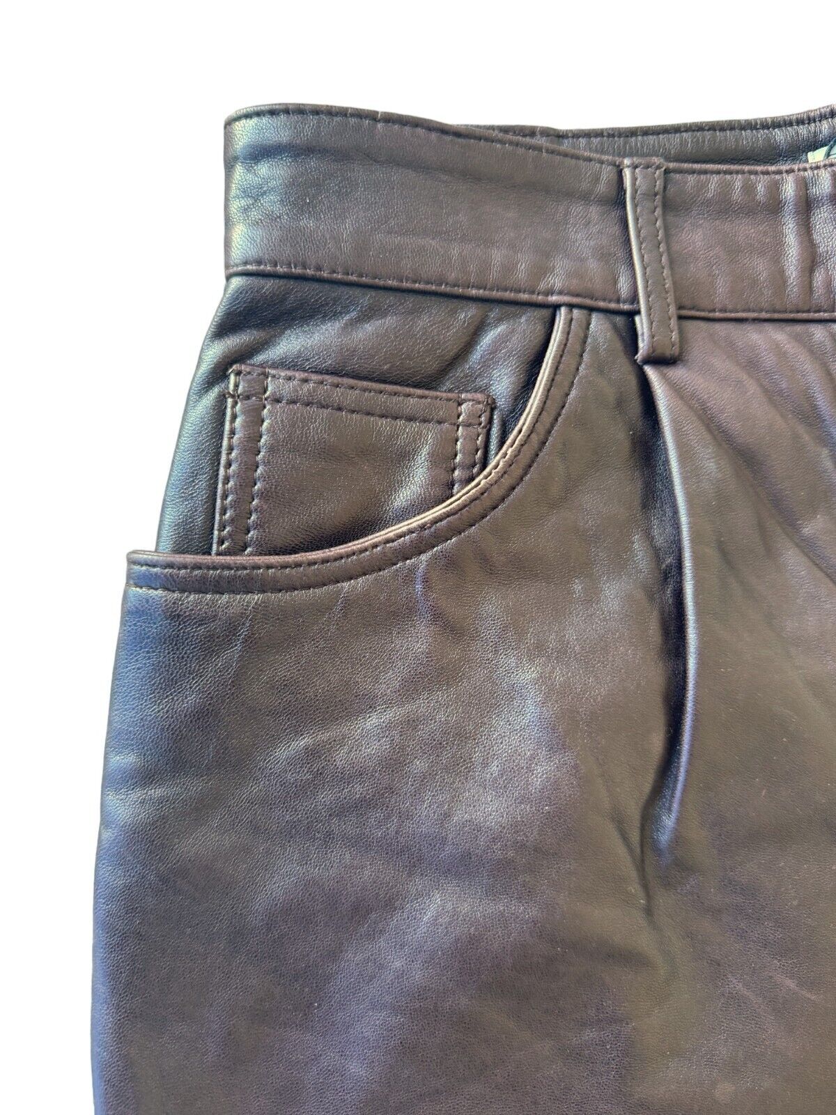 ZARA Genuine Leather Wide Leg Pants | AS NEW! Oversized Sz S (Fits 8-10AU)