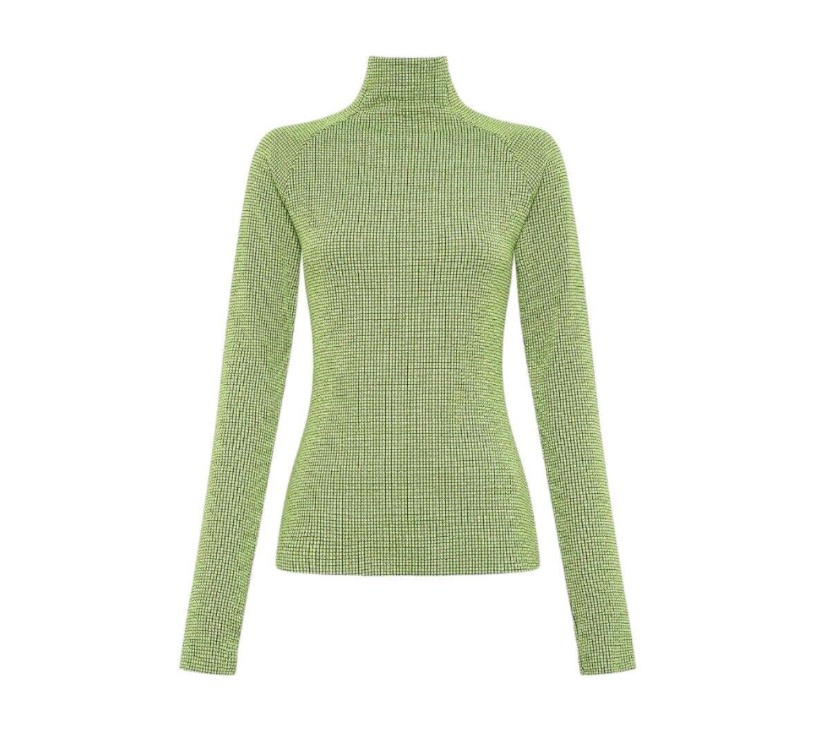 CAMILLA AND MARC Reed Long Sleeve Top | Fitted, Lime Green, High Neck