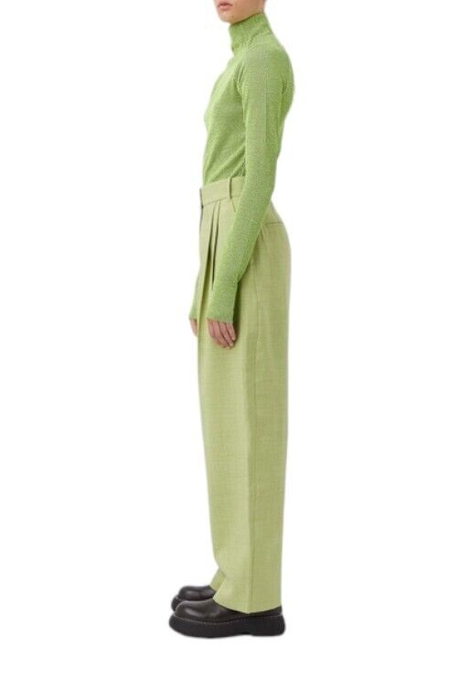 CAMILLA AND MARC Reed Long Sleeve Top | Fitted, Lime Green, High Neck