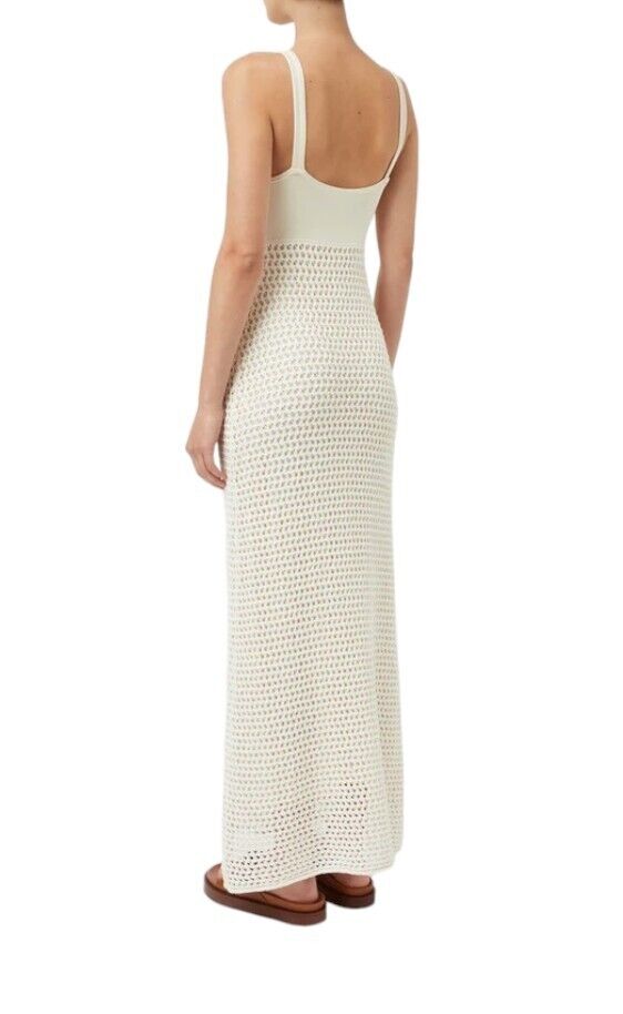 CAMILLA AND MARC Lapis Dress | Crocheted, Scoop Neck, White, Lined, Bust Detail