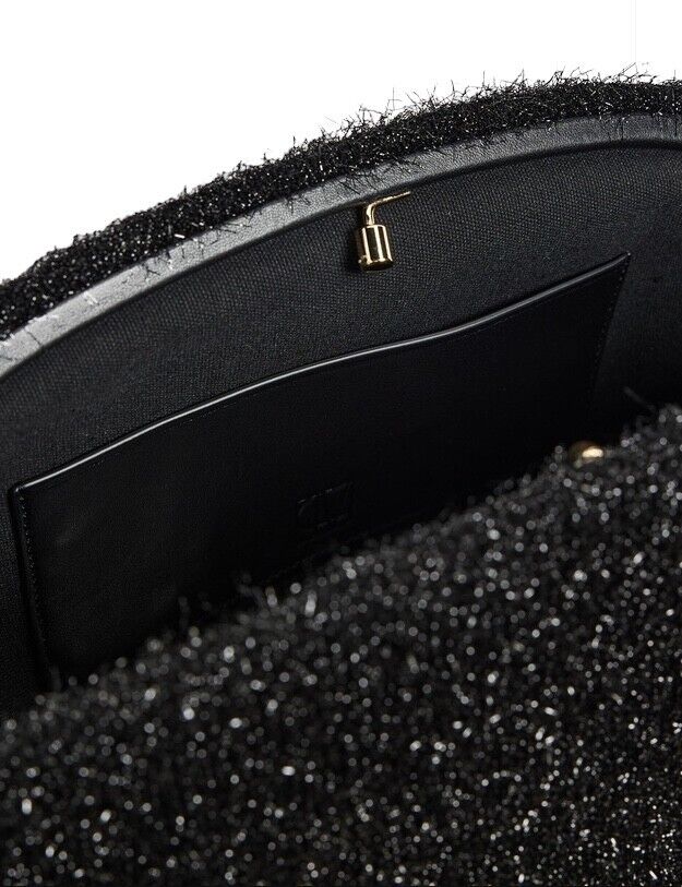 C&M, CAMILLA AND MARC AVA Clutch Handbag | Black, Leather, Metallic, Crescent