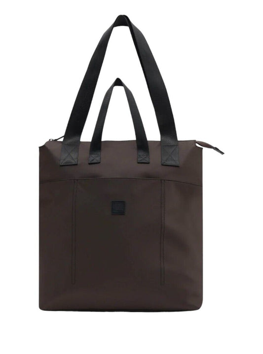 CAMILLA AND MARC Dennes Tote Bag | Brown, Nylon, Logo, Carry-All, Lightweight