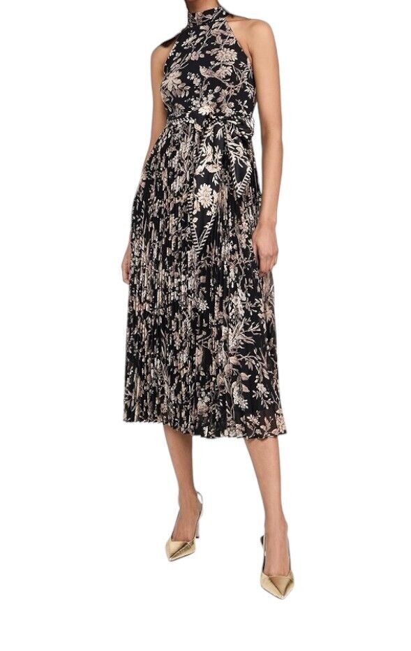 Zimmermann Sunray Picnic Dress | Black Mockingbird Floral, Silk Scarf Tie Belt