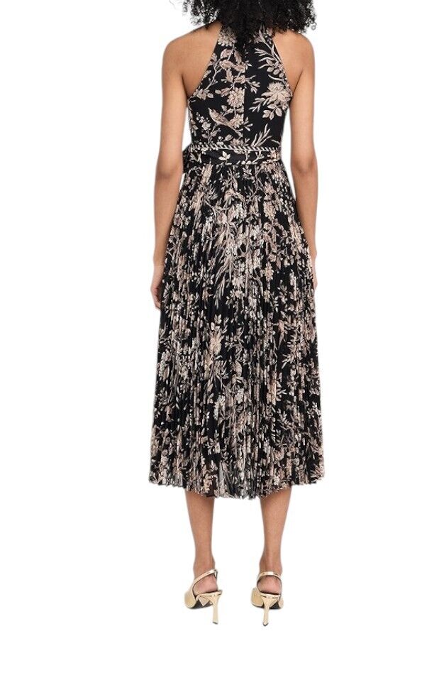 Zimmermann Sunray Picnic Dress | Black Mockingbird Floral, Silk Scarf Tie Belt